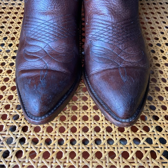 Women’s Brown Frye Billie Western Ankle Boots - Picture 8 of 14